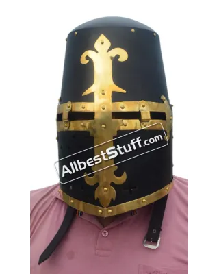Medieval 16 Gauge Steel Great Helmet of Reiter von Kornberg Nuremberg